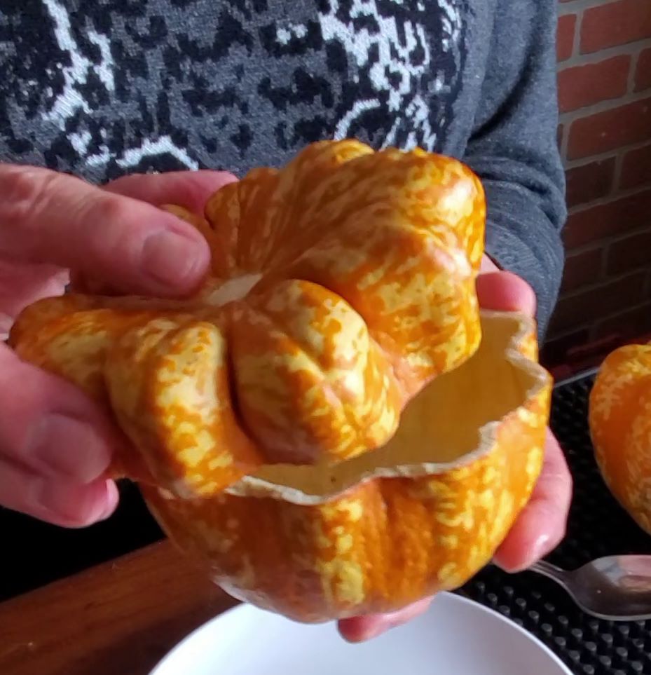 Making Broth in an Acorn Squash Cup – Millie's Sipping Broth