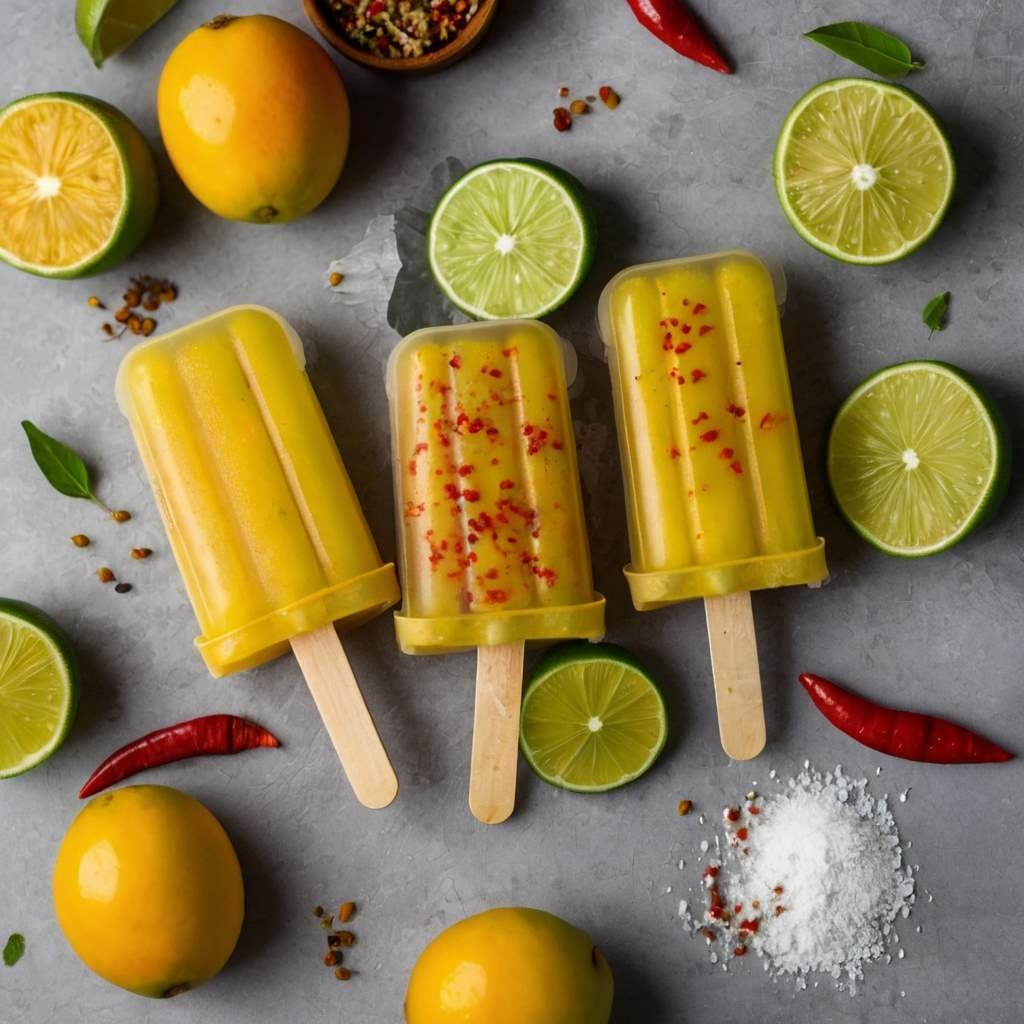 Spicy Mango-Lime Freeze Pops
 &ndash; Millie's Sipping Broth