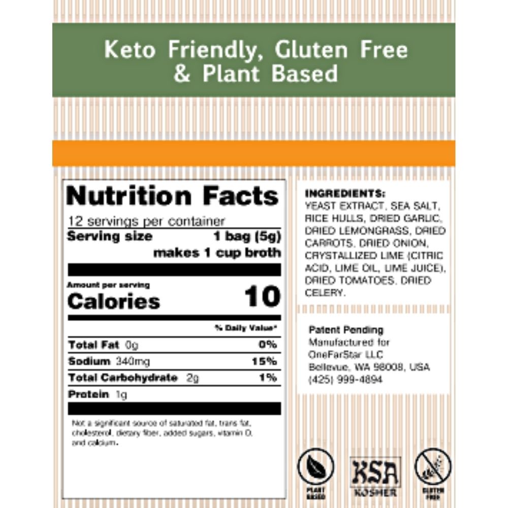 Millie's Thai Lemongrass Sipping Broth Value Case - 6 Box C A S E - 12 Count (72 Servings)