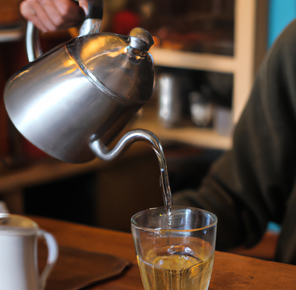 How is sipping broth served in a cafe or coffee house?