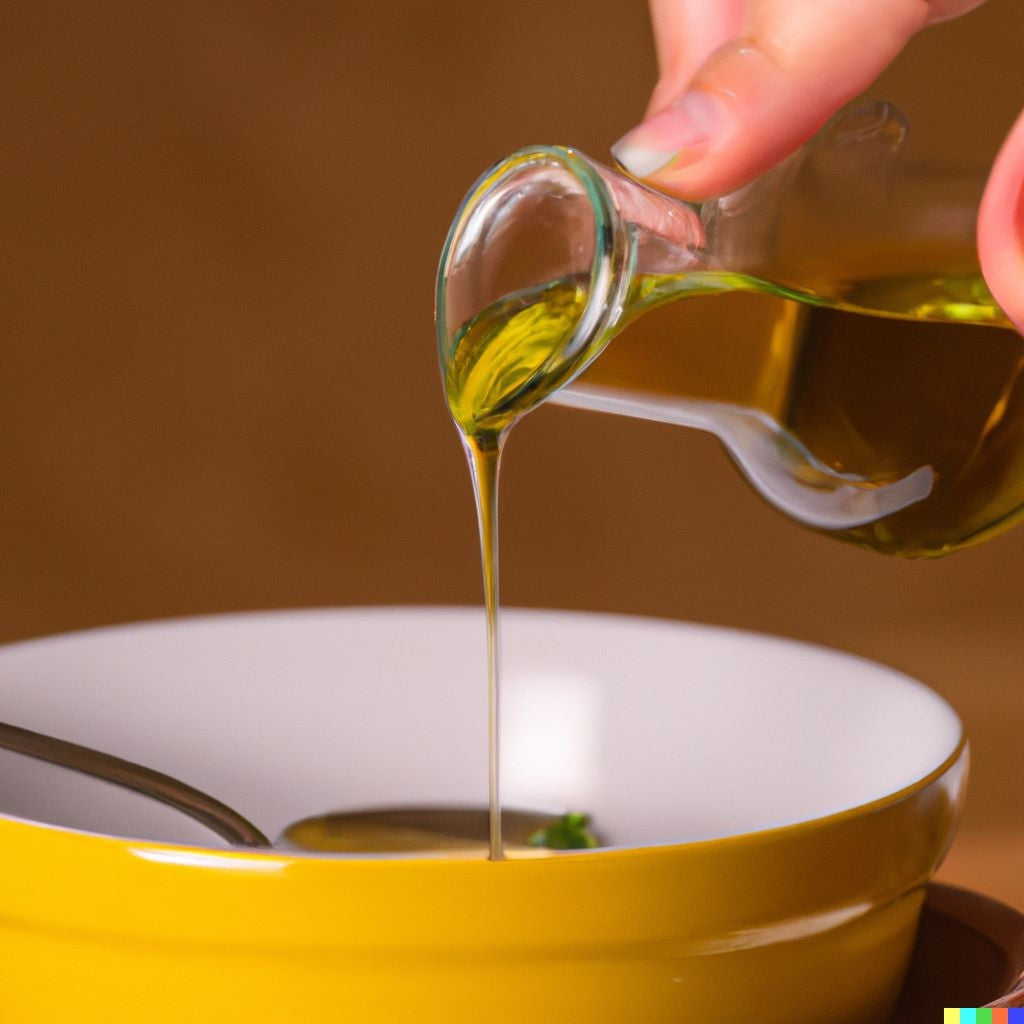 Thinking about adding olive oil to coffee? Add it to broth first!