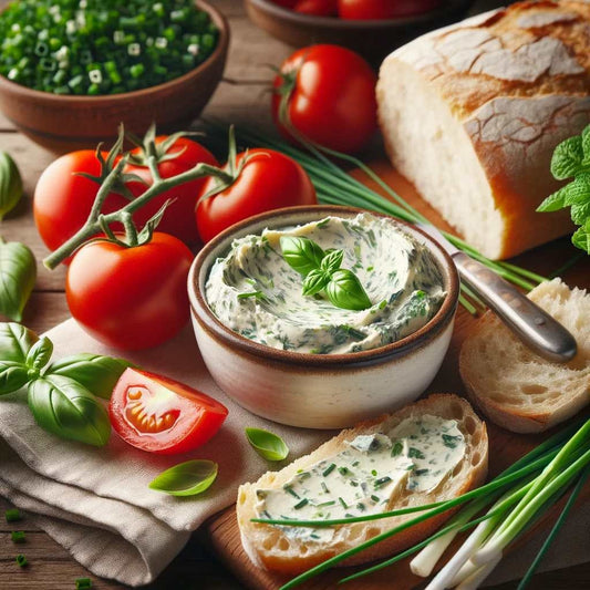 Tomato-Basil Chive Bloom Butter