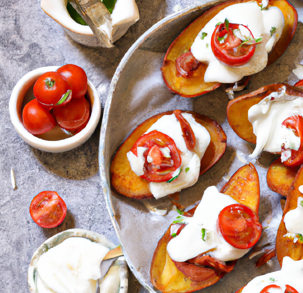 Tomato Parmesan Crispy Potato Skins