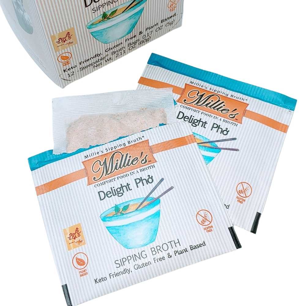 Millie's Delight Pho Sipping Broth - 2 BOX - 12 Count (24 Servings)