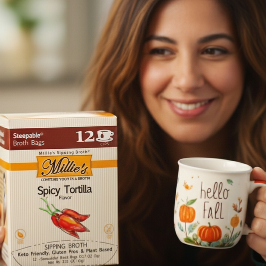 Millie's Spicy Tortilla Sipping Broth - 6 Box C A S E - 12 Count (72 Servings)
