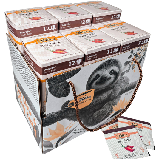 Millie's Spicy Tortilla Sipping Broth - 6 Box C A S E - 12 Count (72 Servings)